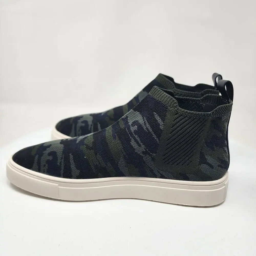 Sanctuary Dare Camo High Top Sock Sneakers Women 8 Green Stretch Comfort Shoes
